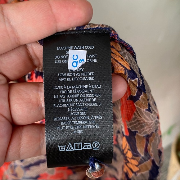 Anthropologie The Marais Red Floral Chiffon Maxi Dress XSP Boho Tiered - Picture 8 of 15